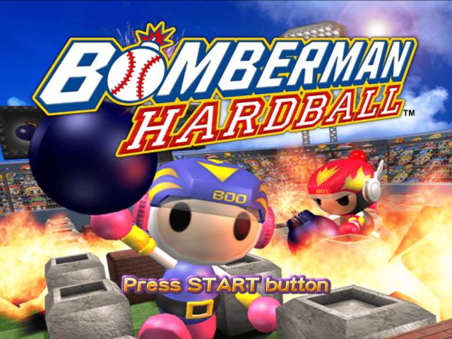 Bomberman Hardball — Title screen