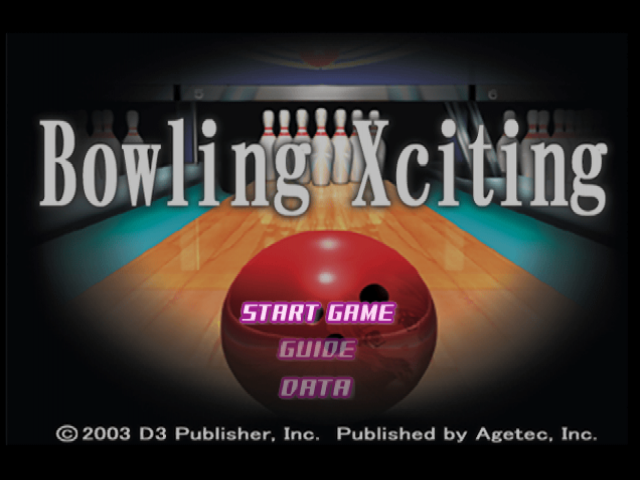 Bowling Xciting — Title screen