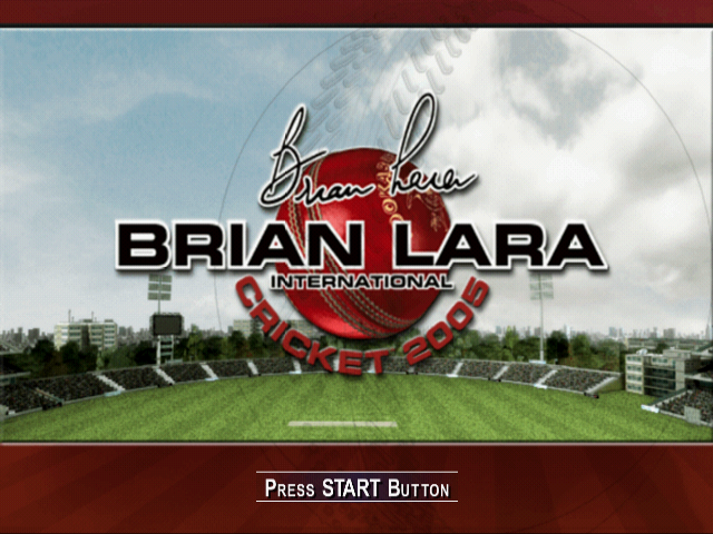 Brian Lara International Cricket 2005 — Title screen