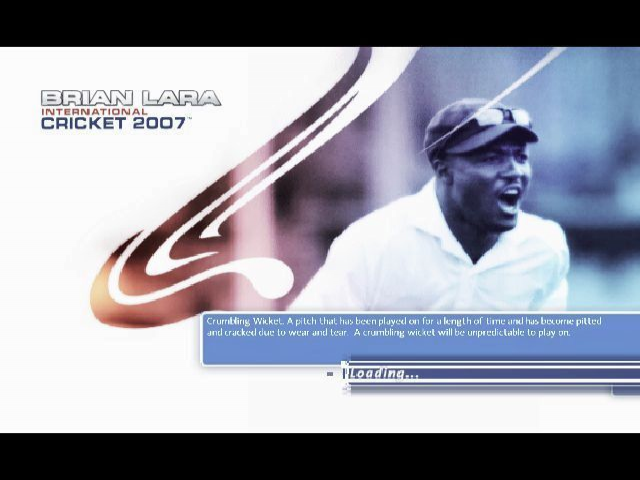 Brian Lara International Cricket 2007 — Title screen