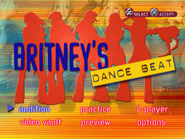Britney's Dance Beat — Title screen