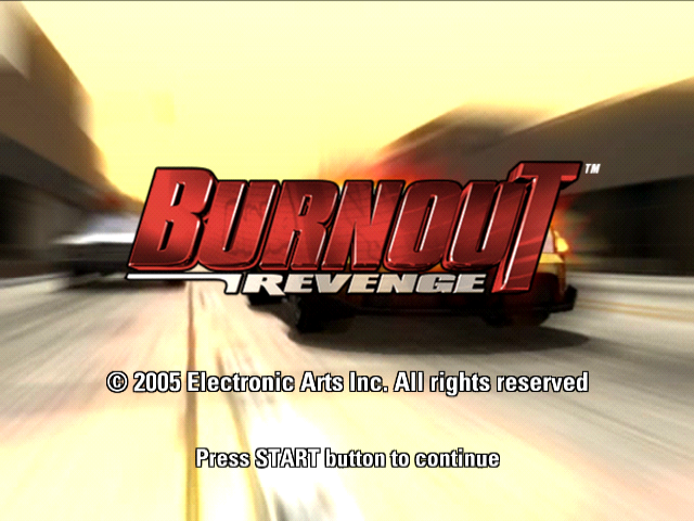 Burnout Revenge — Title screen