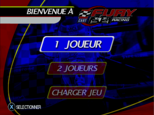 CART Fury : Championship Racing — Title screen