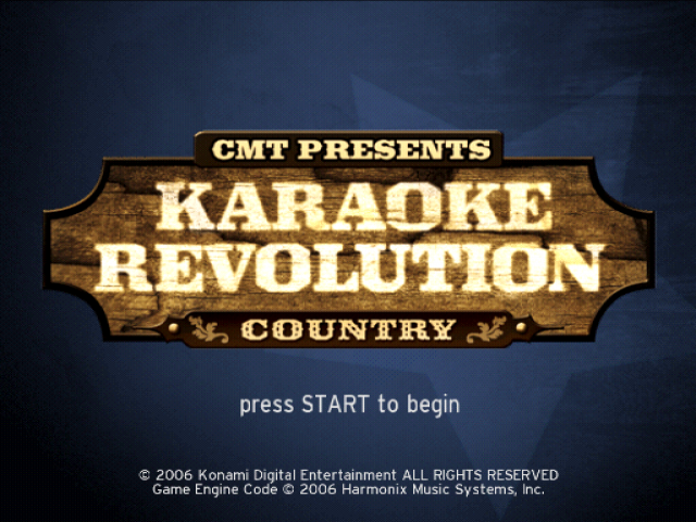 CMT Presents : Karaoke Revolution, Country — Title screen