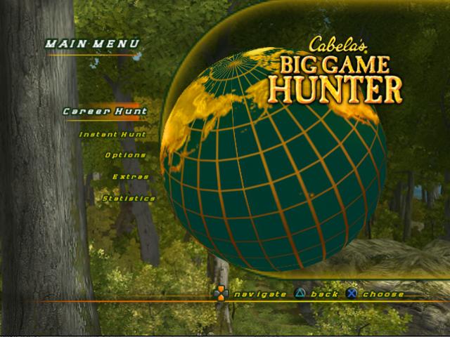 Cabela's Big Game Hunter 2008 — Title screen