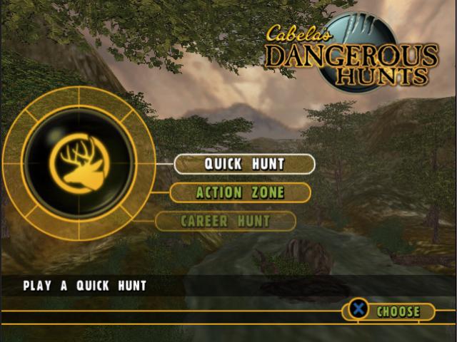 Cabela's Dangerous Hunts — Title screen