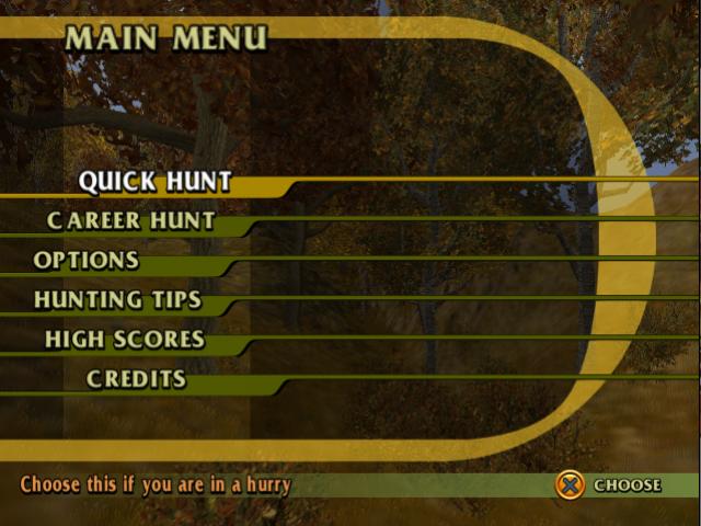 Cabela's Deer Hunt : 2004 Season — Title screen