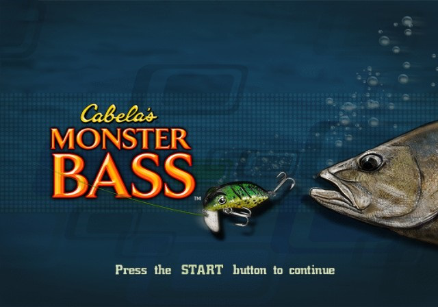 Cabela's Monster Bass — Title screen