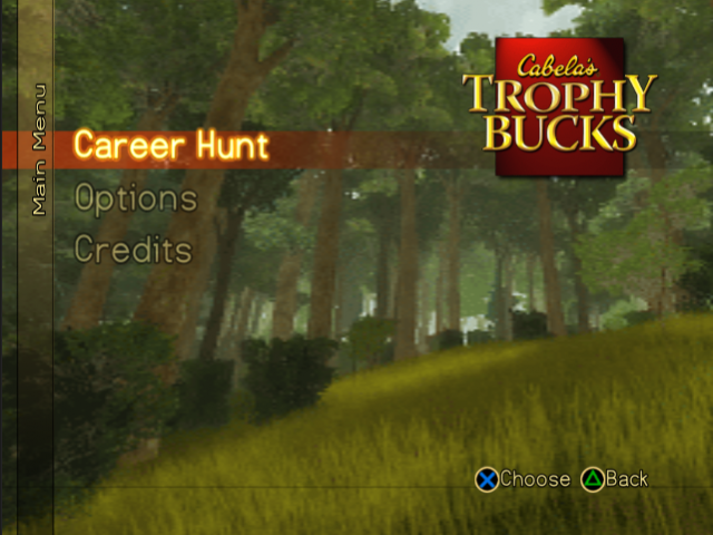 Cabela's Trophy Bucks — Title screen