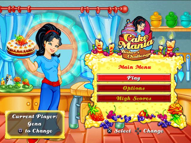Cake Mania : Baker's Challenge — Title screen