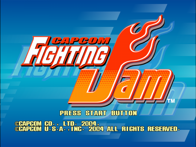 Capcom Fighting Jam — Title screen