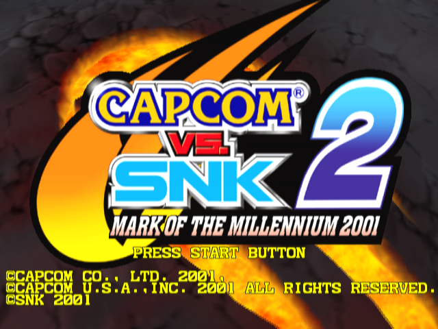 Capcom vs. SNK 2 : Mark of the Millennium 2001 — Title screen