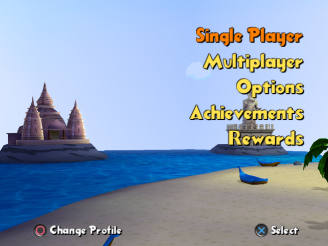 Cart Kings — Title screen