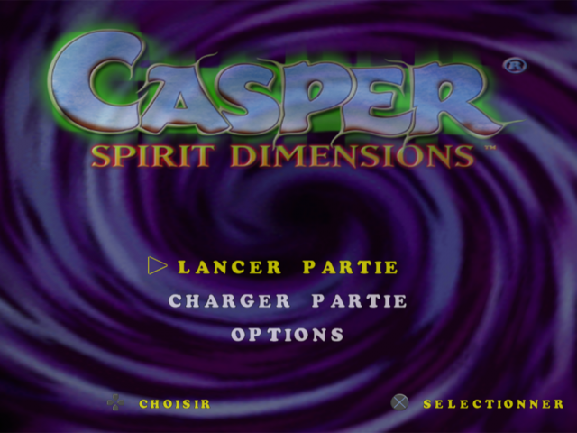 Casper : Spirit Dimensions — Title screen