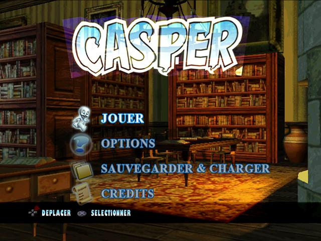 Casper and the Ghostly Trio — Title screen