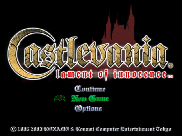 Castlevania — Title screen