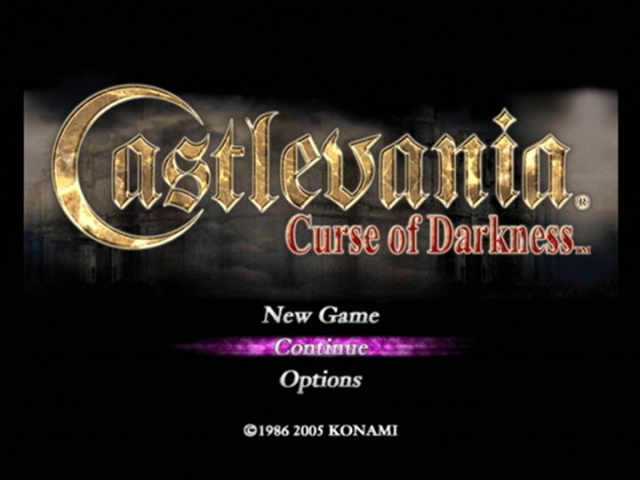 Castlevania : Curse of Darkness — Title screen