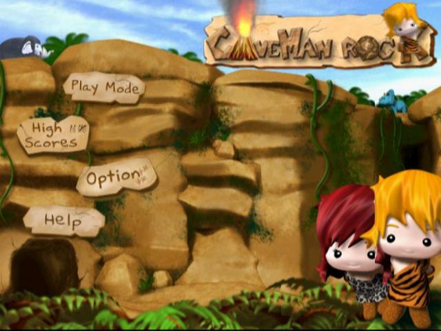 Caveman Rock — Title screen