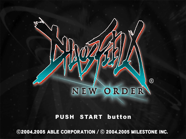 Chaos Field : New Order — Title screen
