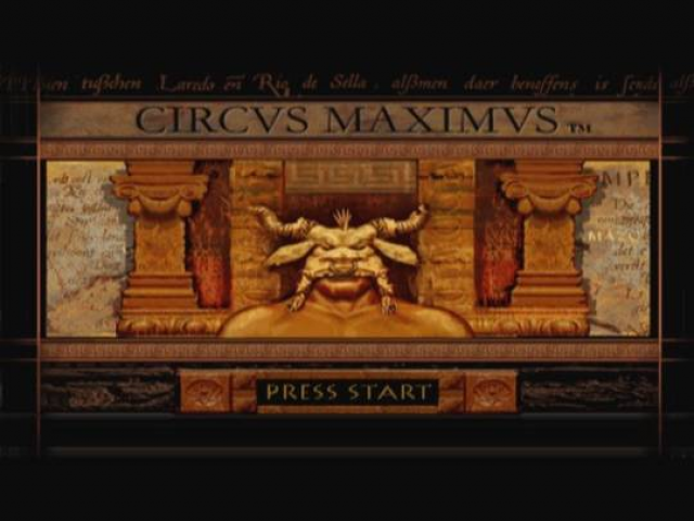 Circus Maximus : Chariot Wars — Title screen