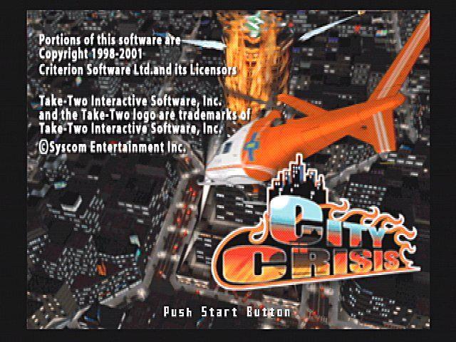 City Crisis — Title screen
