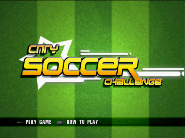 City Soccer Challenge — Title screen