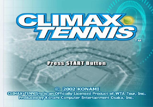 Climax Tennis — Title screen
