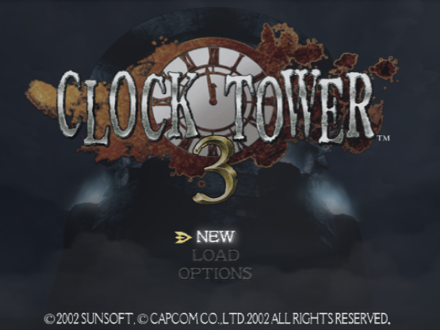 Clock Tower 3 — Title screen