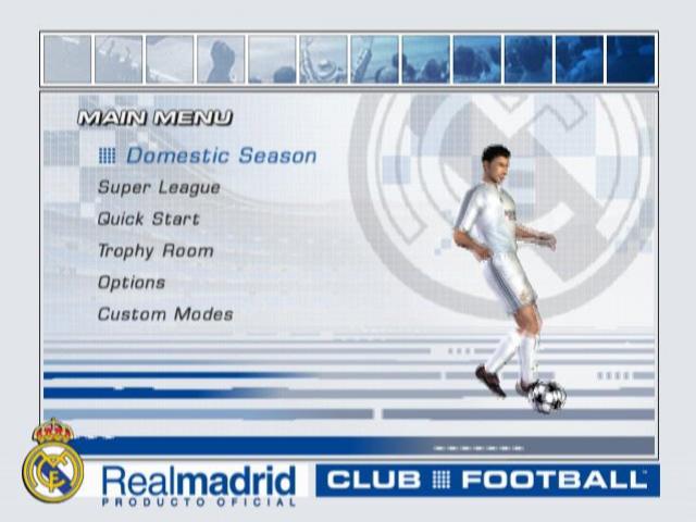 Club Football - Real Madrid — Title screen