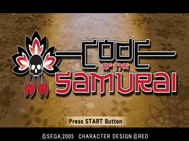 Code of the Samurai — Title screen