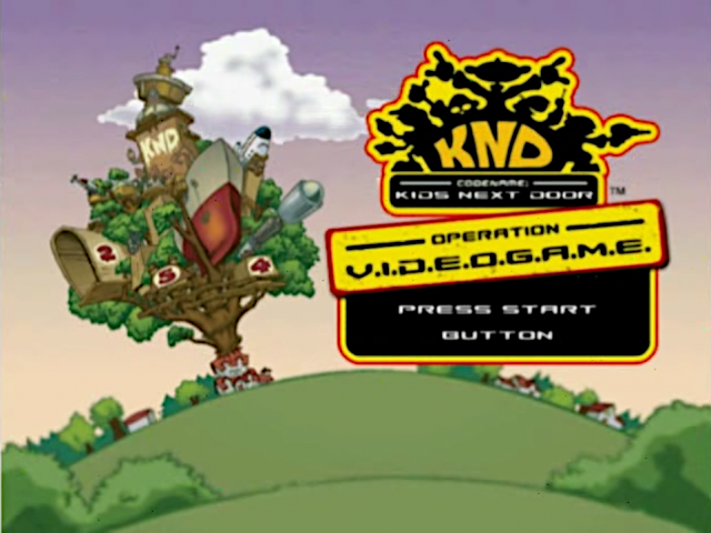 Codename : Kids Next Door - Operation : V.I.D.E.O.G.A.M.E. — Title screen