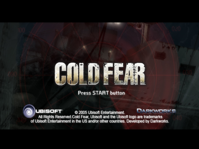Cold Fear — Title screen