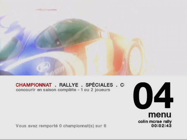 Colin McRae Rally 04 — Title screen