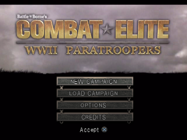 Combat Elite : WWII Paratroopers — Title screen