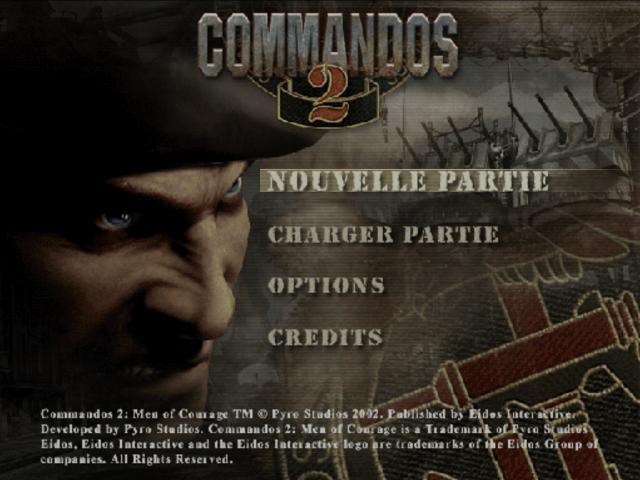 Commandos 2 : Men of Courage — Title screen
