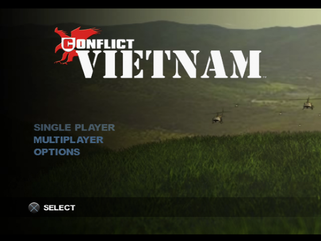 Conflict : Vietnam — Title screen