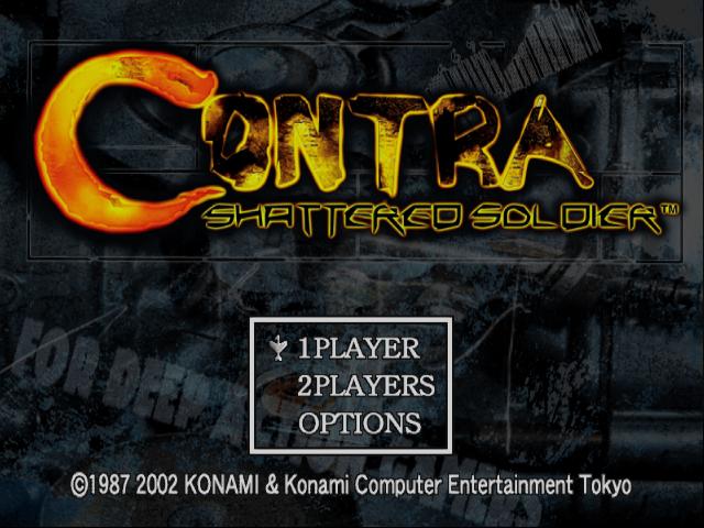 Contra : Shattered Soldier — Title screen