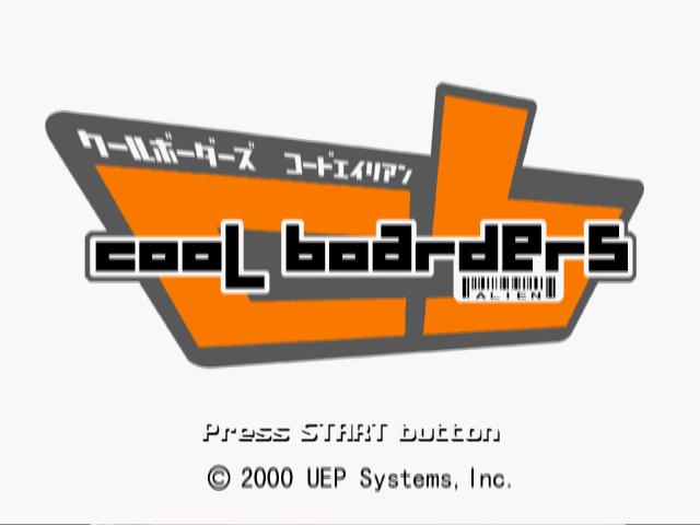 Cool Boarders : Code Alien — Title screen