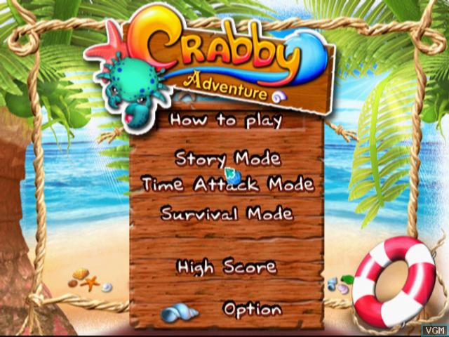 Crabby Adventure — Title screen