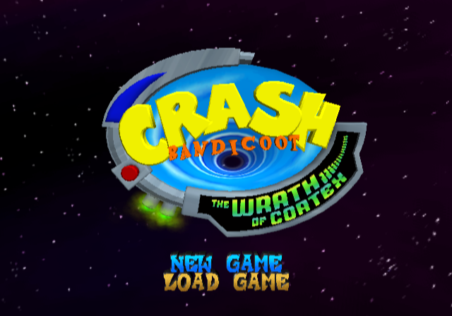 Crash Bandicoot : The Wrath of Cortex — Title screen