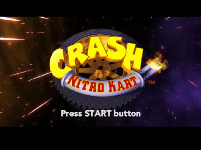 Crash Nitro Kart — Title screen