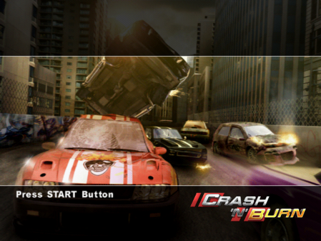 Crash 'n' Burn — Title screen