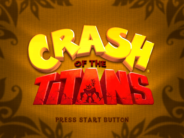 Crash of the Titans — Title screen