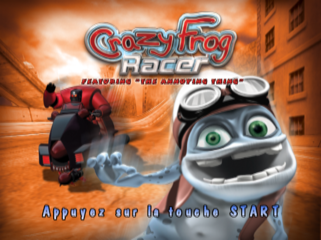 Crazy Frog Racer — Title screen