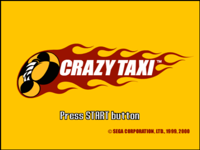 Crazy Taxi — Title screen