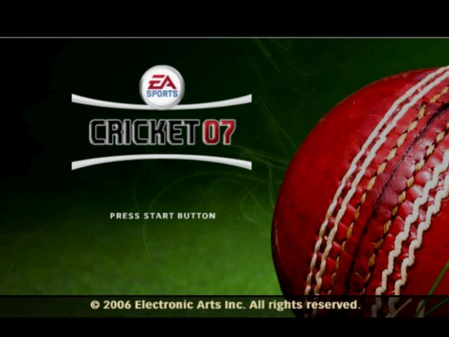 Cricket 07 — Title screen