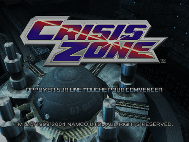 Crisis Zone — Title screen