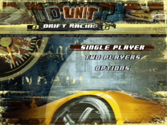D-Unit Drift Racing — Title screen