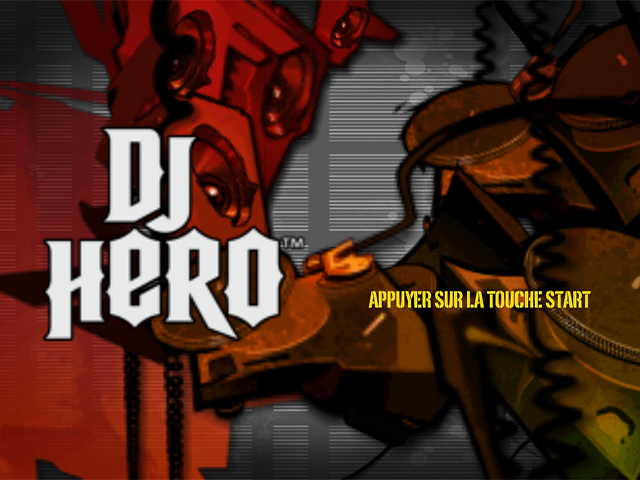 DJ Hero — Title screen