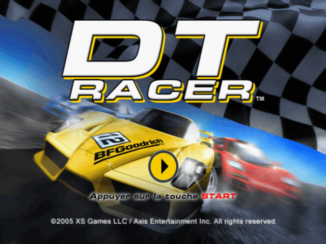 DT Racer — Title screen
